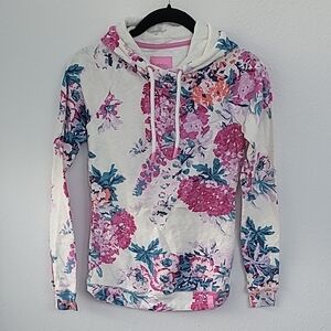 Joules Hooded Floral‎ Fitted Sweatshirt. Size 4. 100% Cotton.